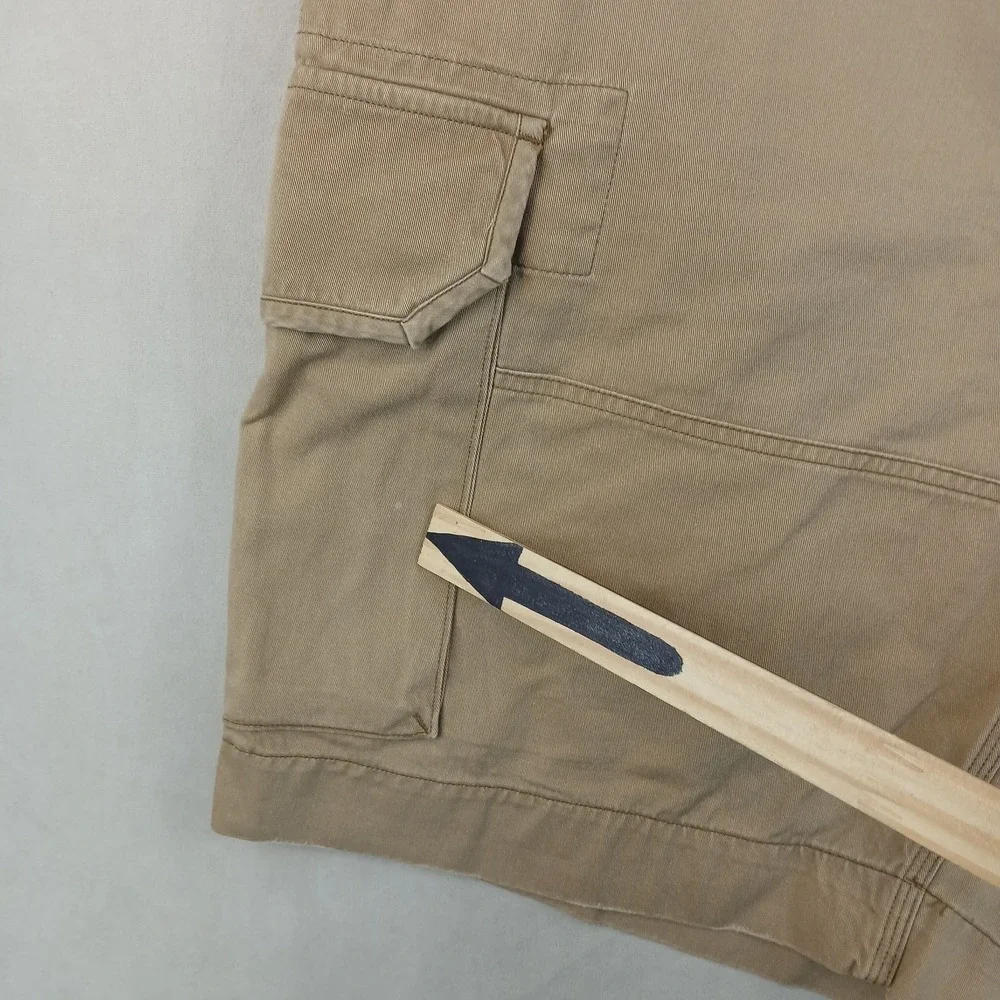 Polo Ralph Lauren 40x10 Mens Cargo‎ Shorts Khaki Pockets FLAWS